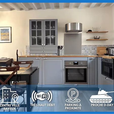 Les Remparts Apt Spacieux 1 Er Etage Renove Joliment Decore Bien Equipe Plein Centre Bayeux Proche Plages Du Debarquement Parking Gratuit A Proximite Dış mekan fotoğraf