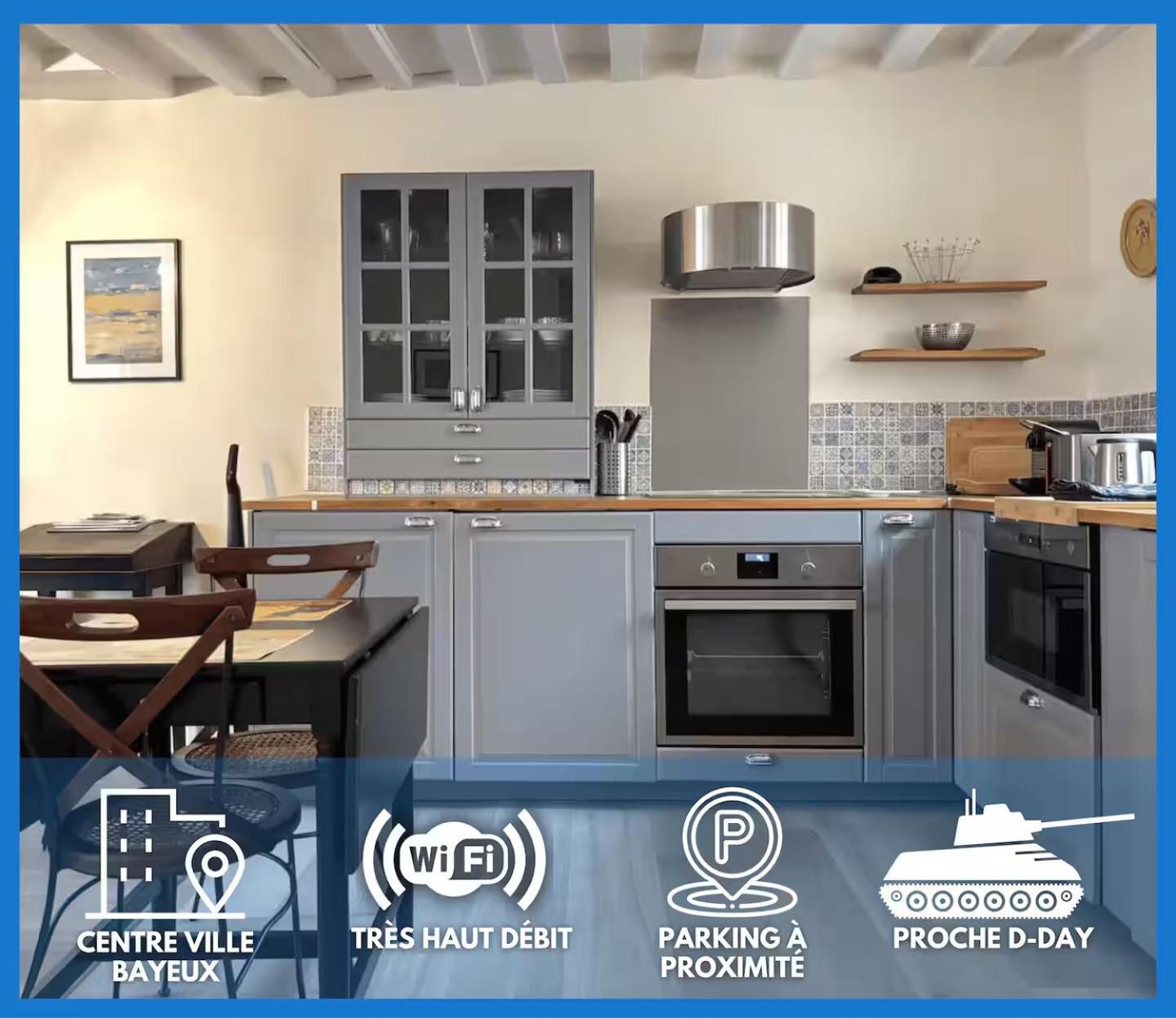 Les Remparts Apt Spacieux 1 Er Etage Renove Joliment Decore Bien Equipe Plein Centre Bayeux Proche Plages Du Debarquement Parking Gratuit A Proximite Dış mekan fotoğraf